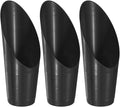 M METERXITY 3-Pack Bonsai Soil Scoops, Plastic Garden Soil Scoops Bucket Shovel Potting Scoopers for Transplanting/Flower Planting/Plant Succulent, Colorful Small Gardening Tools [Black]