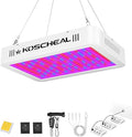 KOSCHEAL LED Grow Light Full Spectrum 1200W, Plant Grow Light with Veg & Bloom Switch for Hydroponic Indoor Plants LED Grow Lamp with Daisy Chain, Output 130W±5W