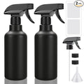Spray Bottles 16.9oz/500ml Plastic Empty Spray Bottle for Hair Mist/Stream Spraying Heavy Duty Water Spray Bottles for Cleaning Solutions, Plants 2 Pack (Black)