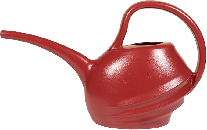 Bloem Plastic Watering Can Small Lightweight Cute Indoor Outdoor Garden Long Spout (Red), 1.5 Liter