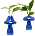 Mushroom Glass Vase Propagation Stations Flower Vases Home Decor Mushroom Planter Cute Vases Garden Decoration Set of 2