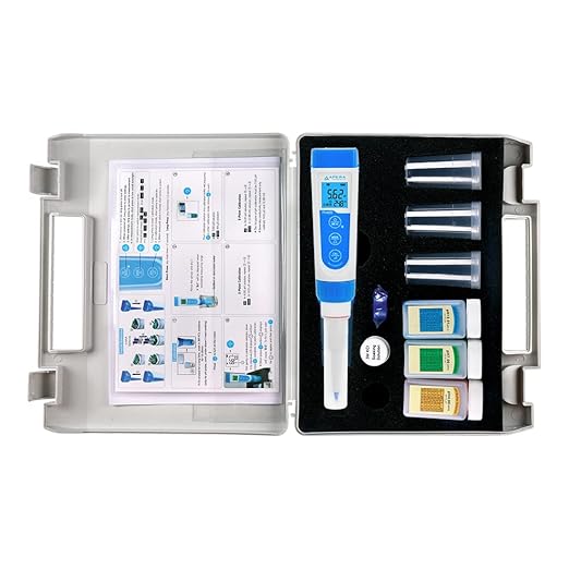Apera Instruments Premium-Series PH60S Food pH Pocket Tester Kit, Swiss Spear pH Electrode, ±0.01 pH Accuracy, -2.00-16.00 pH Range (AI313)
