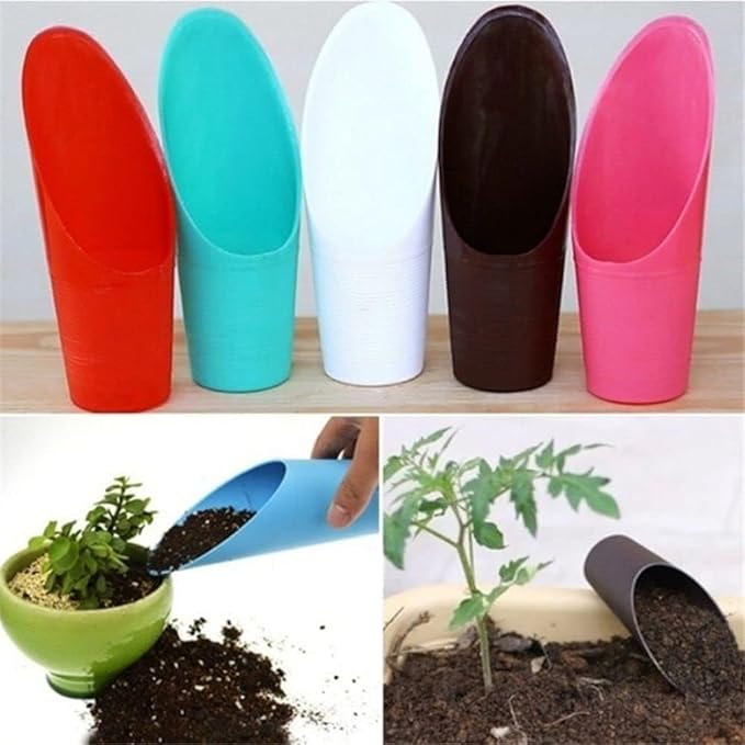 2Pcs Black Bonsai Soil Shovels, Stew Scoop, Shovel, Plastic Garden Soil, Shovel, Colourful Garden Tools for Flower Planting, Bonsai, Stew Tools