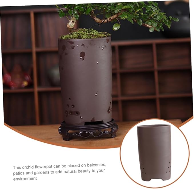 GALPADA Flower Pots for Indoor Plants Purple Sand Planters Drainage Safe Long-Lasting Use