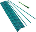 Green Bamboo Sticks Plant Stakes, Plant Support Sticks for Indoor Plants, GAGINANG Sturdy Bamboo Stakes, Floral Plant Support for Indoor and Outdoor Plants 25 Pack（18 Inches）