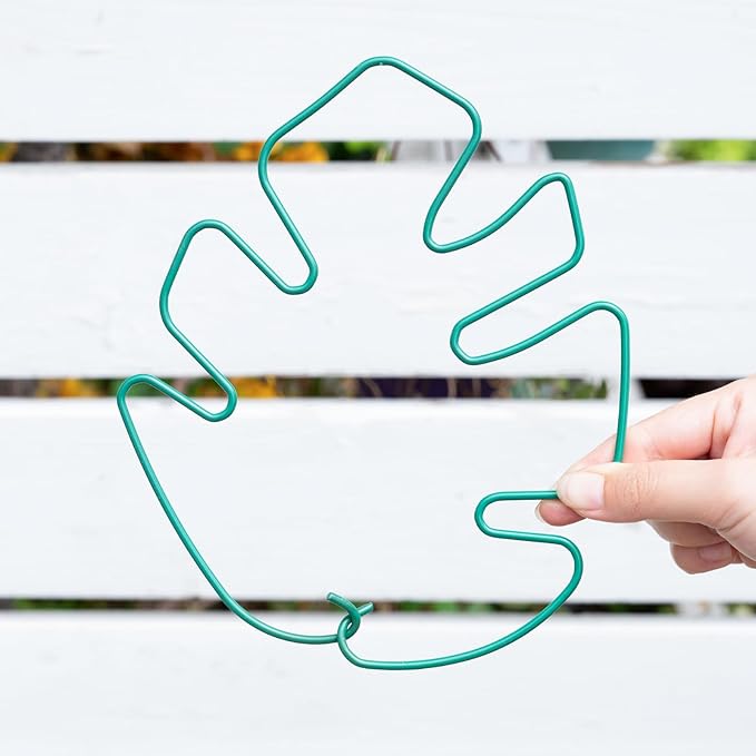 Yohsnor 5PCS Monstera Plant Stem Support 7.3*6.25IN Adjustable Holder for Indoor Plants, Durable Metal Structure with Gentle Clips, Perfect for Fishbone Cactus & Climbing Plants, Ideal Gardening Gift