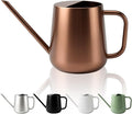 Watering Can for Indoor & Outdoor Plants, 35 oz/1000ml Watering Can with Metal Handle, Stainless Steel Garden Long Spout Watering Pot for Indoor House Plants Bonsai Flower Decorative