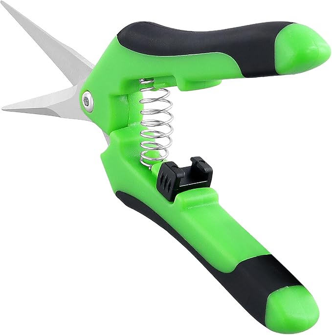 15 PCS 6.5 inch Garden Trimming Scissors, Gardening Hand Pruners with Straight Stainless Steel Precision Blades, Pruning Shears for Flowers Branches Precise Cuts, Green