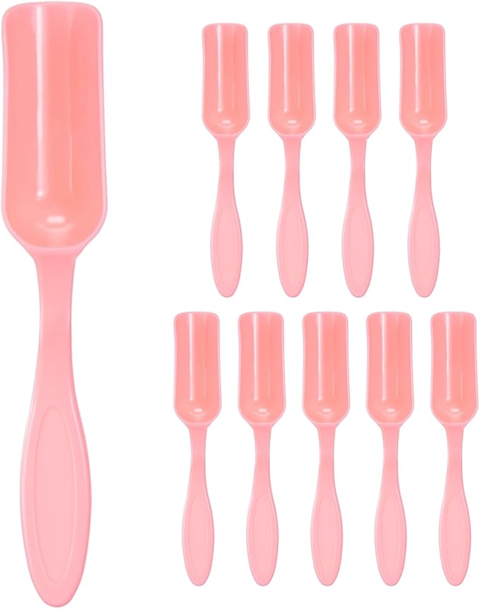 M METERXITY 10-Pack Mini Gardening Shovel Spoons, Plastic Garden Soil Scoops for Cultivation Digging Transplanting/Flower Planting/Plant Succulent, Colorful Small Gardening Tools [Pink]
