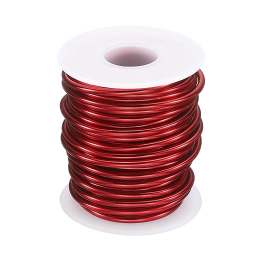 HARFINGTON Bonsai Wire Anodized Aluminum Training Wire Roll 3mm/9 Gauge 33ft Length Bendable Bonsai Tree Wire for Garden, Horticulture, Landscape, Planting, Red