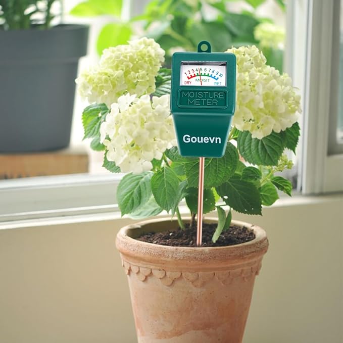 Gouevn Soil Moisture Meter, Plant Moisture Meter Indoor & Outdoor, Hygrometer Moisture Sensor Soil Test Kit Plant Water Meter for Garden, Farm, Lawn (No Battery Needed)
