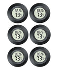 JEDEW 6 Pack Hygrometer Thermometer Digital Humidity Meter Indoor/Outdoor Humidity Monitor Reptile Thermometer for Greenhouse Humidors Terrarium Jars ℉/ ℃(6)