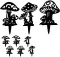 Decorative Garden Stakes， Fairy Garden Stakes, Butterfly Fairy Stakes for Weather Resistant Black Metal Outdoor Decorative Art for Women Gift (Matte Black, 9P-C)