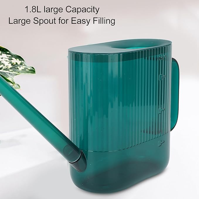 Yosoo Health Gear Watering Can for Indoor and Outdoor Plants, Large Long Spout with Removable Stainless Steel Sprinkler Head, Modern Small Garden Watering Can for Houseplants, Bonsai, Flowers (Green)