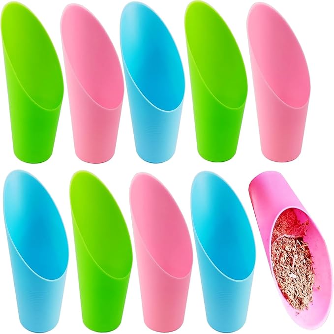 Bonsai Soil Scoop Plastic Succulent Soil Scoop Indoor Plants Little Small Potting Shovel Bucket Shovel for Garden Planting,9PCS