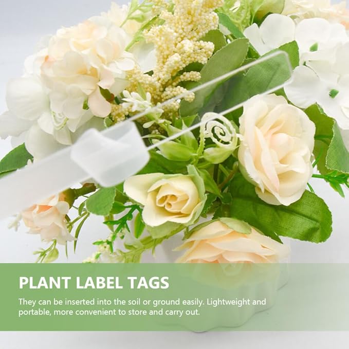 BESTOYARD 120 Pcs Acrylic Plant Tags Clear Garden Markers for Indoor Outdoor Use Succulent Labels Waterproof Plant Name Tags for Flower Pots and Planters