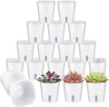 20 PCS 3 Inch Self Watering Pots for Indoor Plants, Plastic Flower Plant Pot with Level Indicator Vents, Self Watering Plant Pot for Flowers