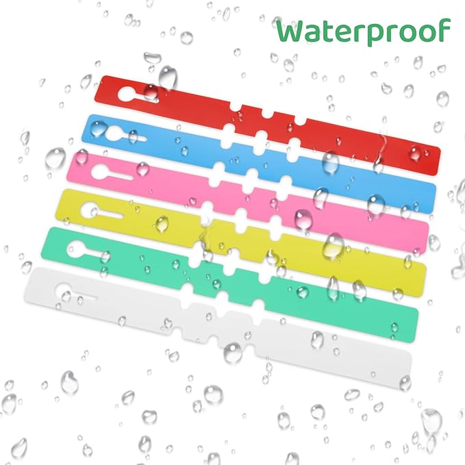 DAJAVE 1200 PCS 6 Color Plastic Plant Tags Wrap Around Hanging Tree Tags, Adjustable Plant Labels Waterproof Nursery Garden Labels Markers