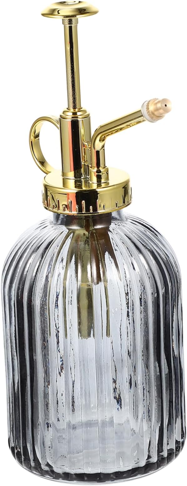 Milisten Vintage Glass Mist Spray Bottle for Indoor Outdoor Plants Large Capacity Watering Sprayer with Transparent Design and Retro Pump Plant Mister for Home Gardening and Gifts
