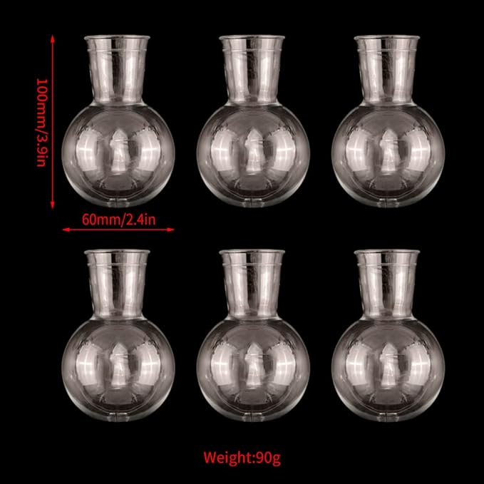 6PCs Transparent Vase for Hydroponic Silicone Epoxy Resin Mold,Clear Plastic Bottle for Propagation Station,Home Desktop Decoration