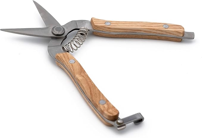 Rooty 7.5" Gardening Pruning Snips - Pruner Shear with Straight Stainless Steel Precision Blades, Essential Gardening Tools and Accessories for Gardening Gifts