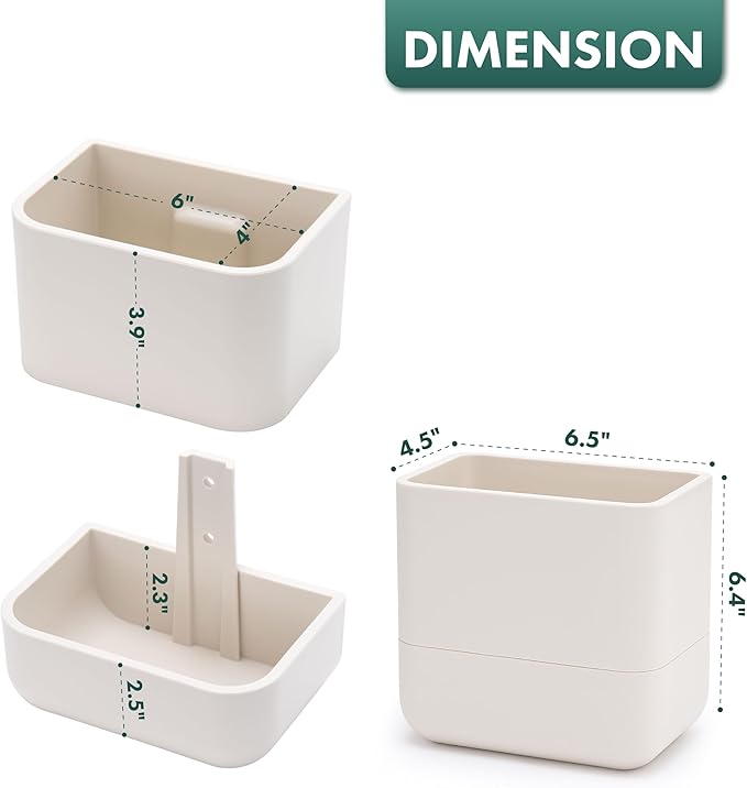 Phoenix Vine 6.5 Inch Wall Mounted Self-Watering Planter Pot for Indoor Houseplants and Herbs | Hanging Planter for Window Sills, Bathroom Walls, Home & Office Décor, Oatmeal, Set of 1, 01-C-G-1