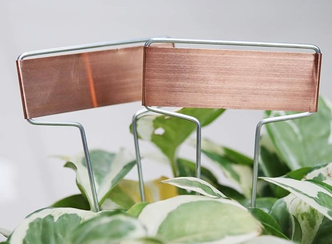 30 Copper Garden Plant Tags Planting Labels Reusable Gardening Markers with 2 Marker Pens for Patio Vegetable Herbs Flowers Nursery Seeding 10.8''