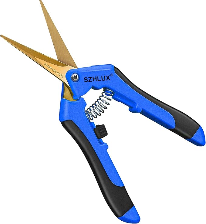 SZHLUX 6.5 Inch Gardening Scissors Hand Pruner Pruning Shears (1, Blue)