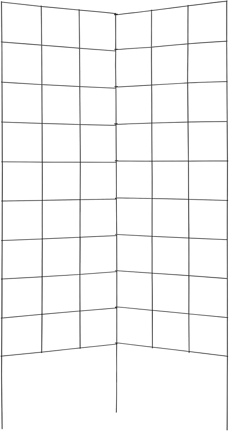 2-Panel Folding Garden Trellis - Maximize Your Garden Space, Durable Powder Coated Steel Frame, Easy-to-Use Design, Perfect for Climbing Vines, Vegetables, Beans, Tomato, Cucumber, 35x58"
