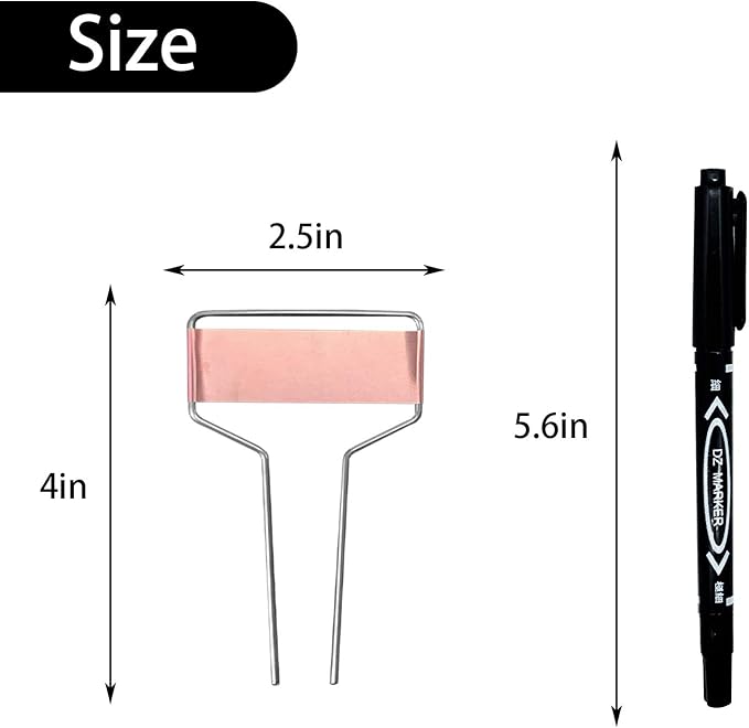 Wehhbtye 40 PCS Metal Plant Label Stakes - Copper Metal Plant Tags,High Copper Plate Plant Labels,Coppers Plant Tags with 1 Maker Pen for Flowers, Vegetables, Seedlings, Seed,etc