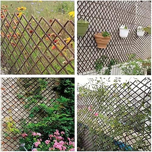 Nature Willow Trellis Expandable Plant Support Plant Climbing Lattices Trellis Willow Expandable Trellis Fence for Climbing Plants Support 36x92 Inch,Double Panel (4)