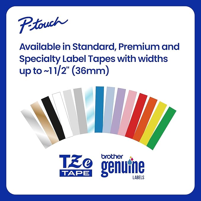 Brother Genuine P-Touch TZE-243 Tape, 3/4" (0.7 mm) Standard Laminated P-Touch Tape, Blue on White, Laminated for Indoor or Outdoor Use, Water-Resistant, 26.2 ft (8 m), Single-Pack