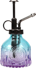 TOMEX Glass Plant Mister Spray Bottle 200ML Watering Bottle with Top Pump Watering Can for Indoor Outdoor House Plants, Flowers (Blue-Purple)
