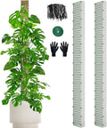 70" Metal Moss Pole, D Shape Sphagnum Moss Pole, Moss Poles for Climbing Plants, Monstera, Indoor Climbing Plants (2Pcs 70")