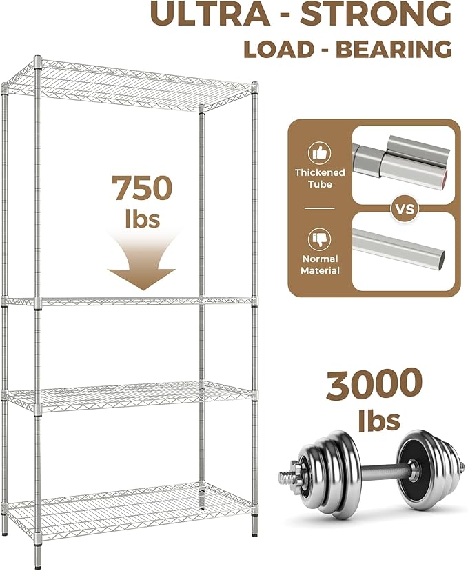 GENTINGBRO Large Plant Shelf Indoor Plant Stand Outdoor 4 Tier for Plants Heavy Duty 3000lbs Plant Rack Storage Shelves Adjustable Tall Plant Holder for Balcony Garden Patio