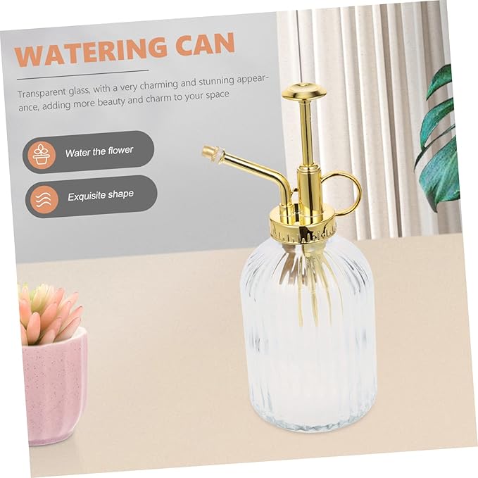 Milisten Vintage Glass Plant Mister Spray Bottle Watering Spray Bottle for Indoor and Outdoor Plants for Succulents Flowers and Bonsai Refillable Lightweight and Easy