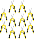 iPower 6.5 Inch Gardening Scissors, Heavy-Duty Hand Pruner Pruning Shear for Gardening and Trimming, Ultra Sharp Stainless Steel, 10 Pack, Yellow