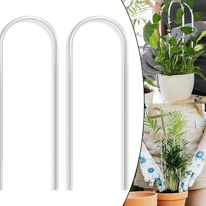 2 Pack U-Shaped Plant Trellis Indoor, Clear Acrylic Pothos Plant Climber Support, Trellis for Potted Plants Climbing Small Garden Plants Trelli Houseplant Accessory for Potted Ivy Outdoor