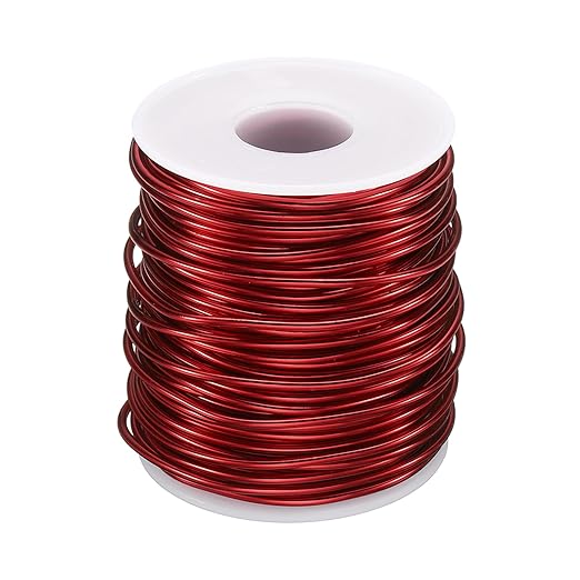 HARFINGTON Bonsai Wire Anodized Aluminum Training Wire Roll 2mm/12 Gauge 98ft Length Bendable Bonsai Tree Wire for Garden, Horticulture, Landscape, Planting, Red