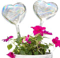 Kingbuy Plant Waterer Self Watering Globes Colorful Glass Plant Watering Bulbs Heart Shaped Garden Water Device for Indoor Outdoor Plants, 4 Pack