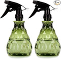wugongshan 2 Pcs Spray Bottles, 500 ml/17 oz Empty Water Spray Bottles, Plastic Reusable Adjustable Mist Sprayer Squirt Bottles Containers Refillable for Cleaning Solutions, Gardening, Plants (Green)
