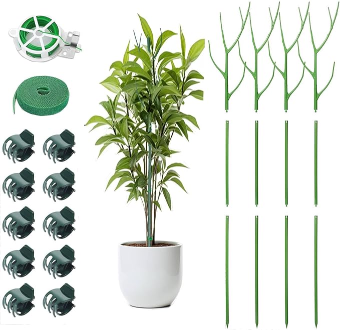 12 Pack Stackable Monstera Plant Support Stakes, Climbing Plants Support Monstera Trellis for Indoor Outdoor, Alternative to Moss Pole (39inch/12 Pack)