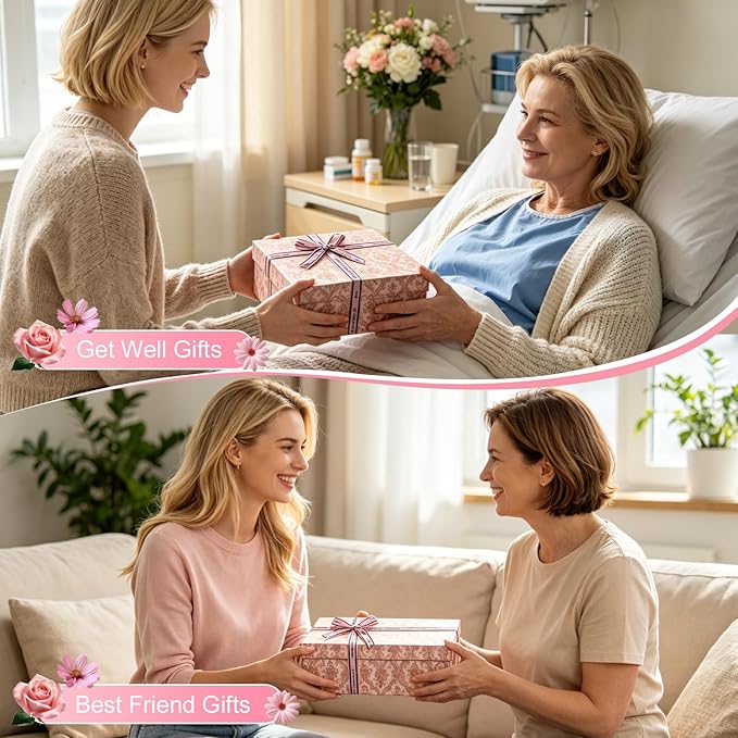 Gift Basket for Women - Self Care Gift Set, Canvas Tote Bag, Perfect for Birthday, Mother's Day, Valentine's Day, Get Well Soon, and Appreciation Gifts