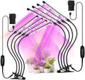 LEOTER Grow Lights for Indoor Plants - 84 LED Full Spectrum Clip Plant Growing Light (4 Heads 2 Pack)