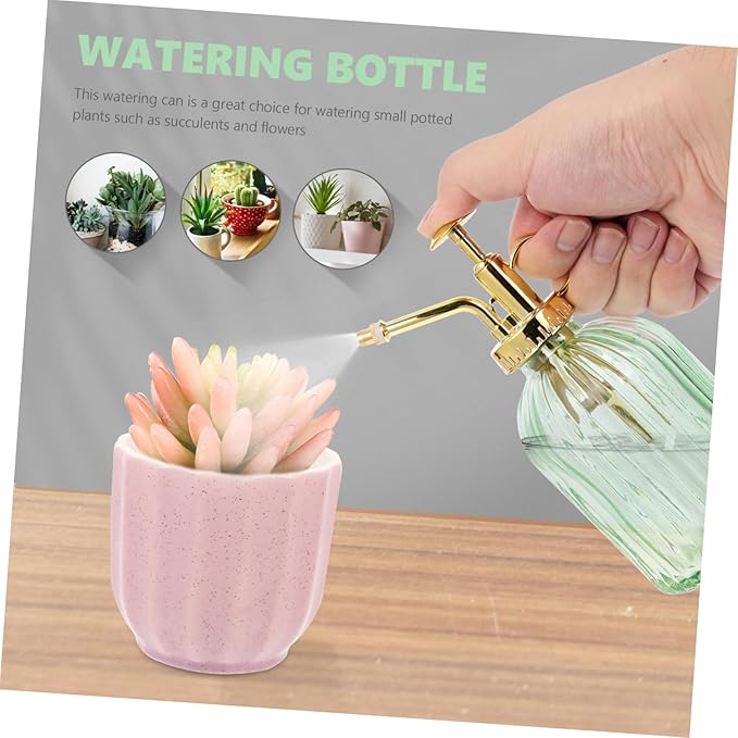 Vintage Glass Plant Mister Spray Bottle 350ml Capacity for Indoor and Garden Use Elegant Watering Pot Fine Mist Nozzle for Succulent and Houseplant Care