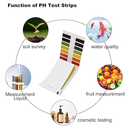 Honbay 10 Pack 800 Pieces PH Test Strips Universal Litmus Indicator Full Range 1-14 pH Testing Paper Universal pH Test Litmus Paper pH Testing Strips for Water Wine Saliva Urine Soil Food Fish Tank