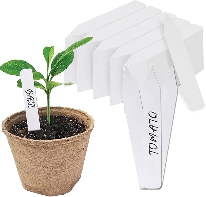 Plant Markers Labels 4 Inch Plastic Plant Waterproof Durable Seedlings Garden Labels Markers Nursery Plant Tags Seed Labels Plant Label Stakes Plant Markers for Outdoor Garden (300)