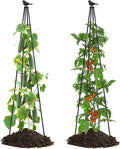 OTOSUNNY Garden Trellis for Climbing Plants Outdoor, 67" Tall Metal Obelisk Trellis Climbing Plants Support for Vegetable|Flower|Vine, Tomato, Peas, Beans, Cucumber, Lightweight, 2 Pack