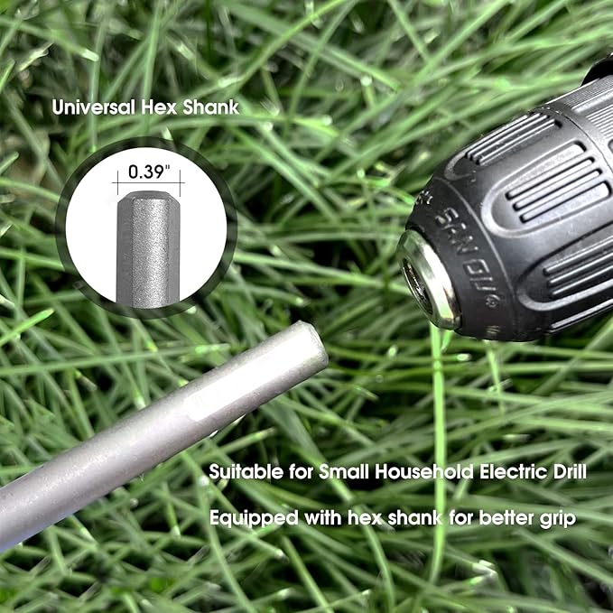 NANOPRETTY 12 Inch Garden Stakes Installation Drill Bit for Plant Stakes Stainless Steel Tomato Stakes Bit for Indoor and Outdoor Plant