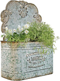 All Chic Metal Wall Planter Wall Mount Planter Metal Hanging Planter Wall Vases for Flowers Planters for Outdoor Plants for Farmhouse Decor (Rustic)